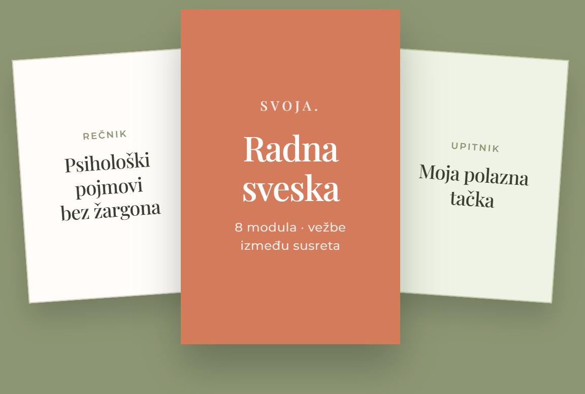 Radna sveska, rečnik i upitnik programa Svoja